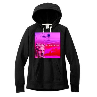 Welcome To Paradise Vaporwave Women's Fleece Hoodie