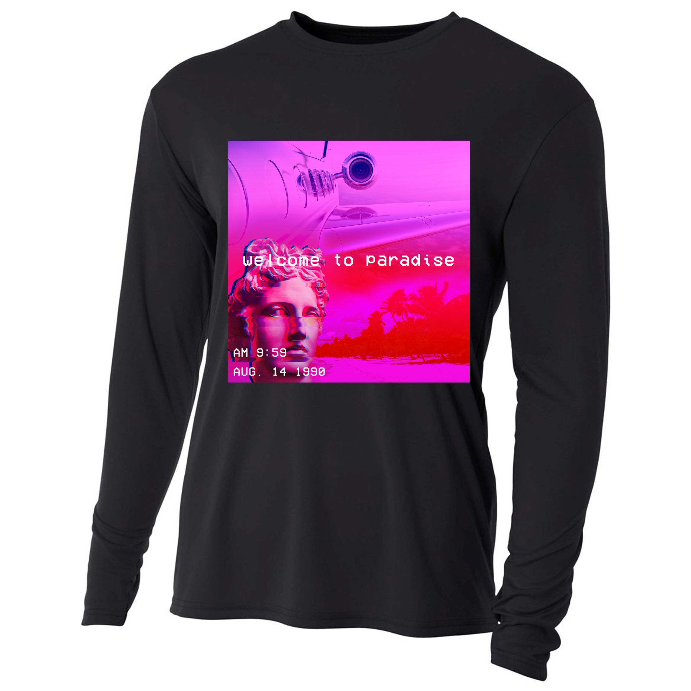 Welcome To Paradise Vaporwave Cooling Performance Long Sleeve Crew