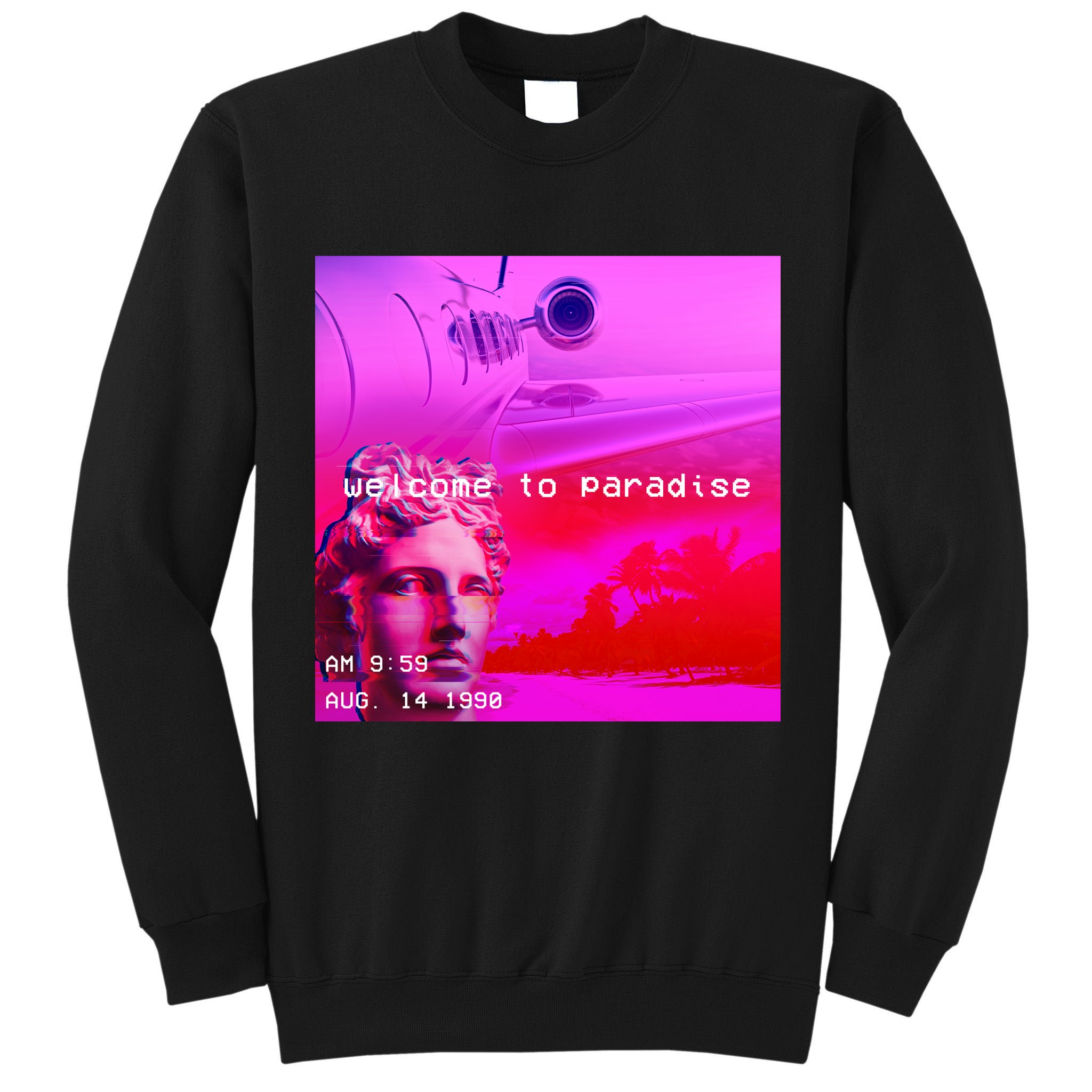 Welcome To Paradise Vaporwave Tall Sweatshirt