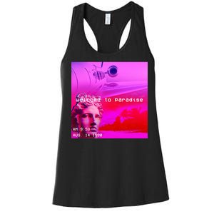 Welcome To Paradise Vaporwave Women's Racerback Tank