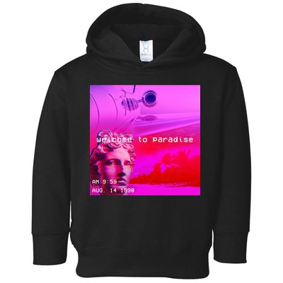 Welcome To Paradise Vaporwave Toddler Hoodie