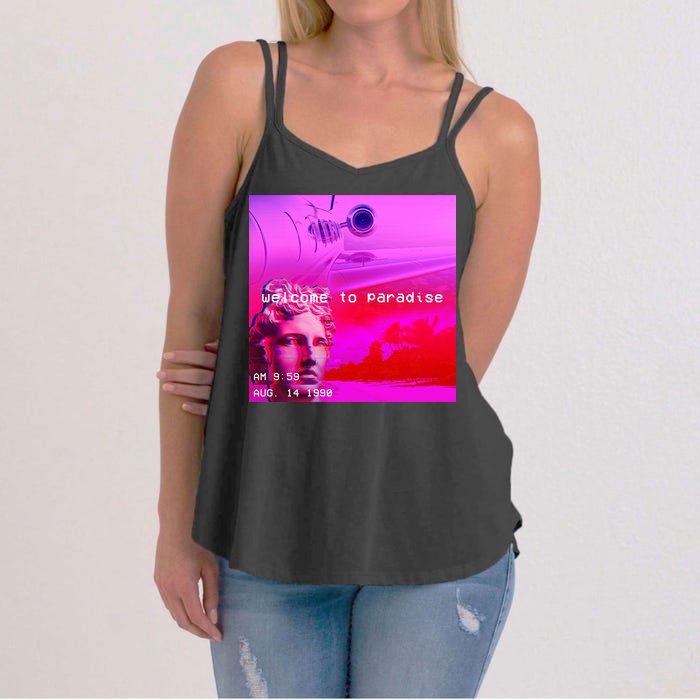 Welcome To Paradise Vaporwave Women's Strappy Tank