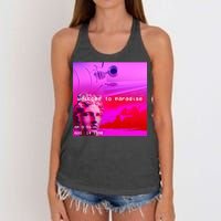 Welcome To Paradise Vaporwave Women's Knotted Racerback Tank