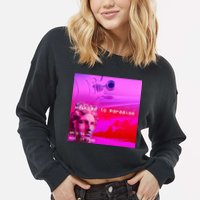 Welcome To Paradise Vaporwave Cropped Pullover Crew