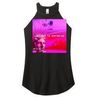 Welcome To Paradise Vaporwave Women's Perfect Tri Rocker Tank