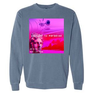 Welcome To Paradise Vaporwave Garment-Dyed Sweatshirt