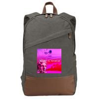 Welcome To Paradise Vaporwave Cotton Canvas Backpack