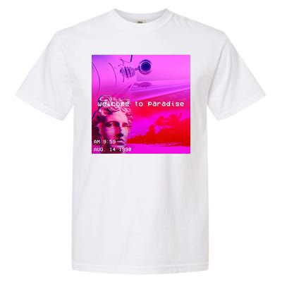 Welcome To Paradise Vaporwave Garment-Dyed Heavyweight T-Shirt