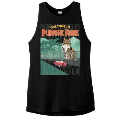 Welcome To Purassic Park Ladies PosiCharge Tri-Blend Wicking Tank