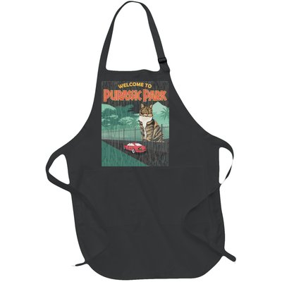 Welcome To Purassic Park Full-Length Apron With Pockets