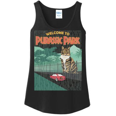 Welcome To Purassic Park Ladies Essential Tank