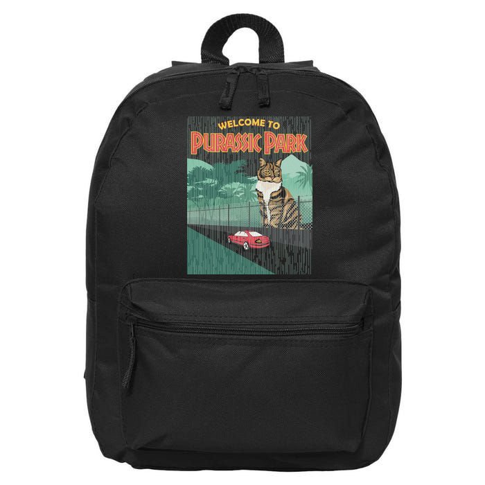 Welcome To Purassic Park 16 in Basic Backpack