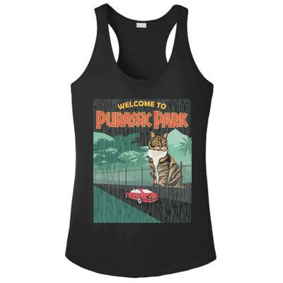Welcome To Purassic Park Ladies PosiCharge Competitor Racerback Tank