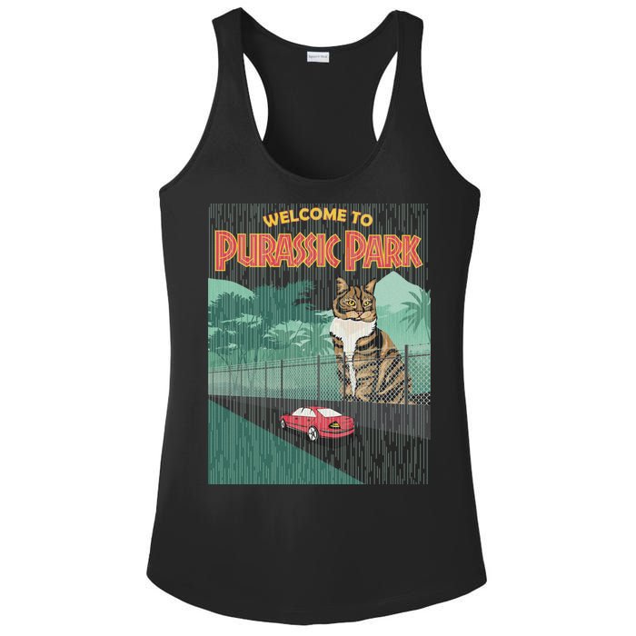 Welcome To Purassic Park Ladies PosiCharge Competitor Racerback Tank