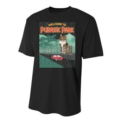 Welcome To Purassic Park Youth Performance Sprint T-Shirt