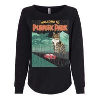 Welcome To Purassic Park Womens California Wash Sweatshirt