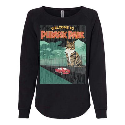 Welcome To Purassic Park Womens California Wash Sweatshirt