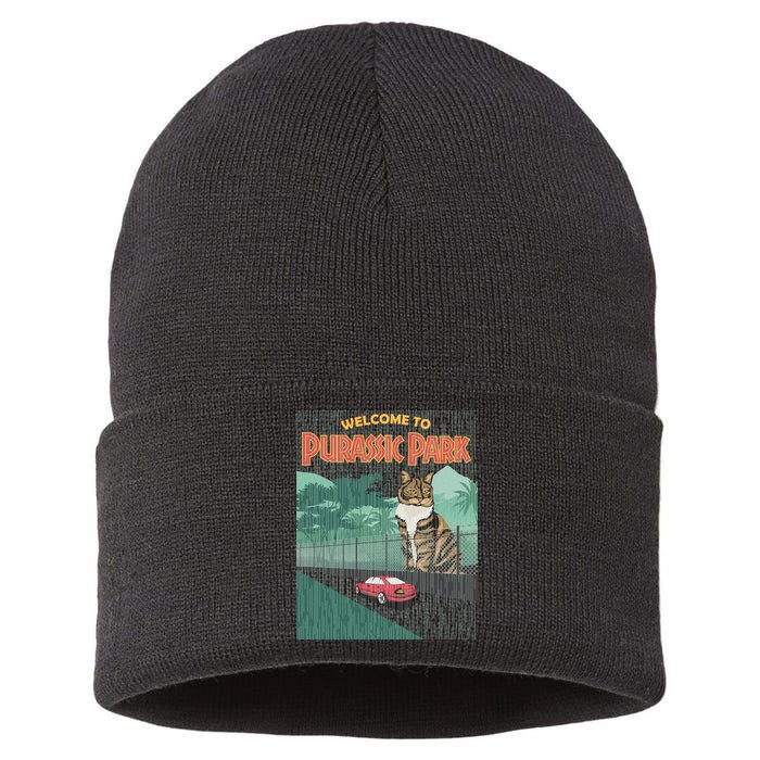 Welcome To Purassic Park Sustainable Knit Beanie