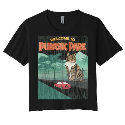 Welcome To Purassic Park Women's Crop Top Tee