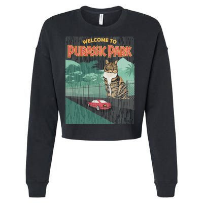 Welcome To Purassic Park Cropped Pullover Crew