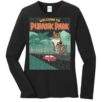 Welcome To Purassic Park Ladies Long Sleeve Shirt