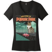 Welcome To Purassic Park Women's V-Neck T-Shirt