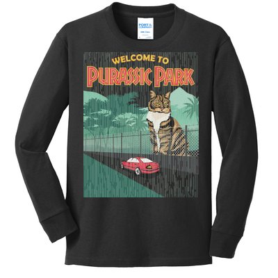 Welcome To Purassic Park Kids Long Sleeve Shirt