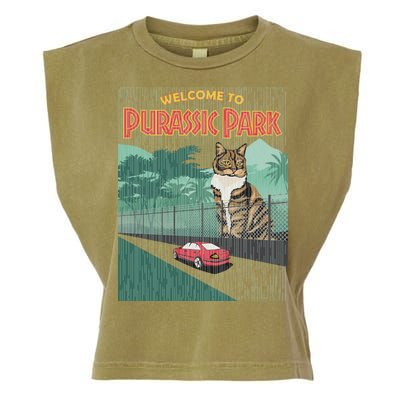 Welcome To Purassic Park Garment-Dyed Women's Muscle Tee