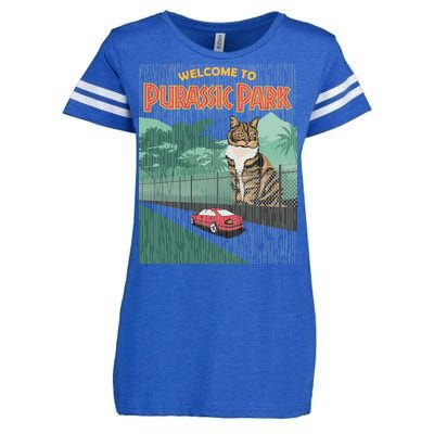 Welcome To Purassic Park Enza Ladies Jersey Football T-Shirt