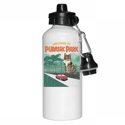 Welcome To Purassic Park Aluminum Water Bottle