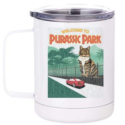 Welcome To Purassic Park 12 oz Stainless Steel Tumbler Cup