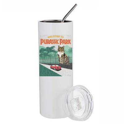 Welcome To Purassic Park Stainless Steel Tumbler