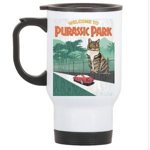 Welcome To Purassic Park Stainless Steel Travel Mug