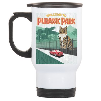 Welcome To Purassic Park Stainless Steel Travel Mug