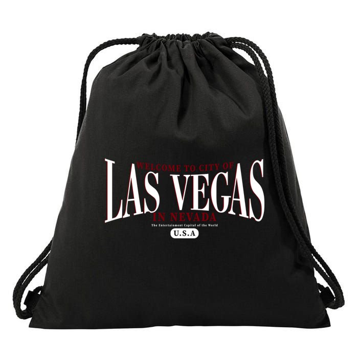 Welcome to the city of Las Vegas in Nevada Drawstring Bag