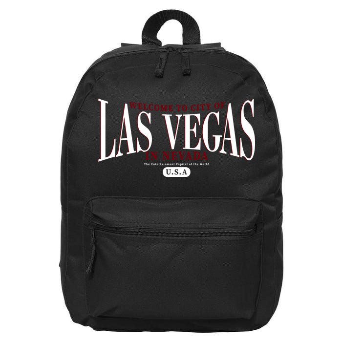 Welcome to the city of Las Vegas in Nevada 16 in Basic Backpack