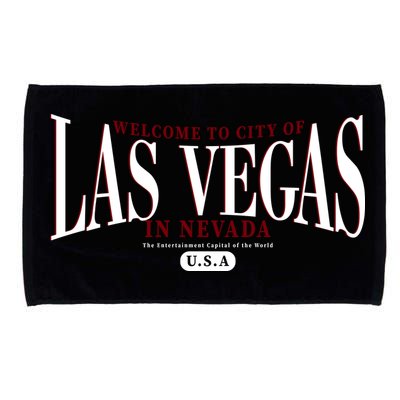 Welcome to the city of Las Vegas in Nevada Microfiber Hand Towel