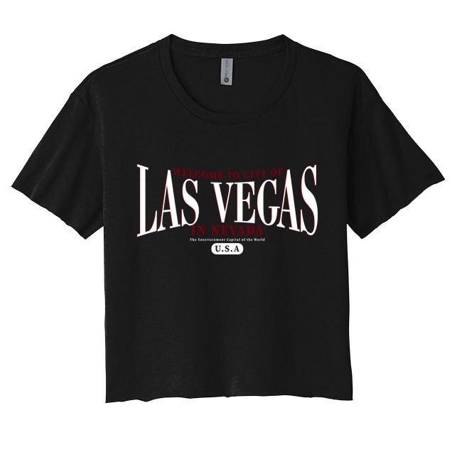 Welcome to the city of Las Vegas in Nevada Crop Top