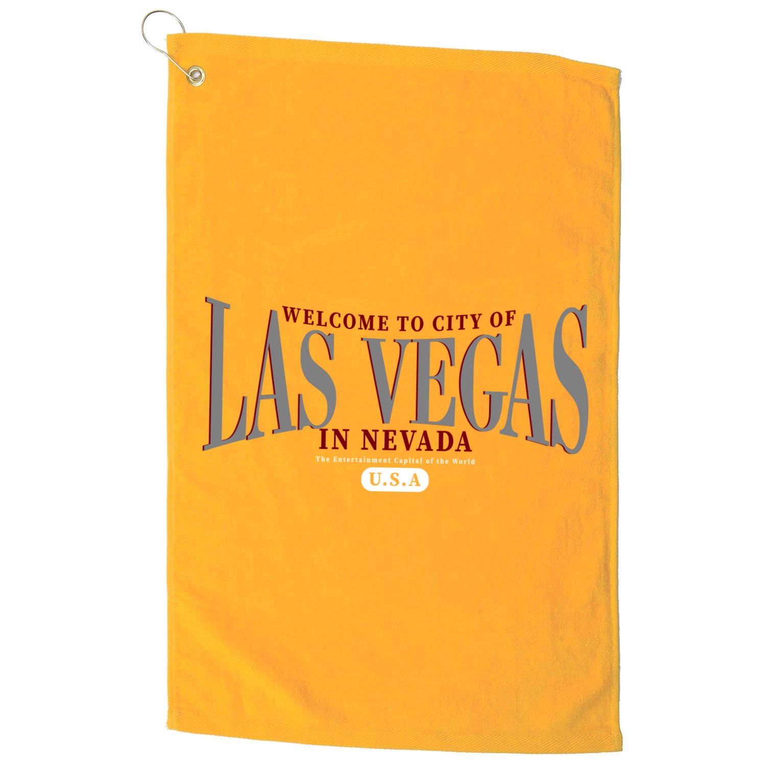 Welcome to the city of Las Vegas in Nevada Golf Towel