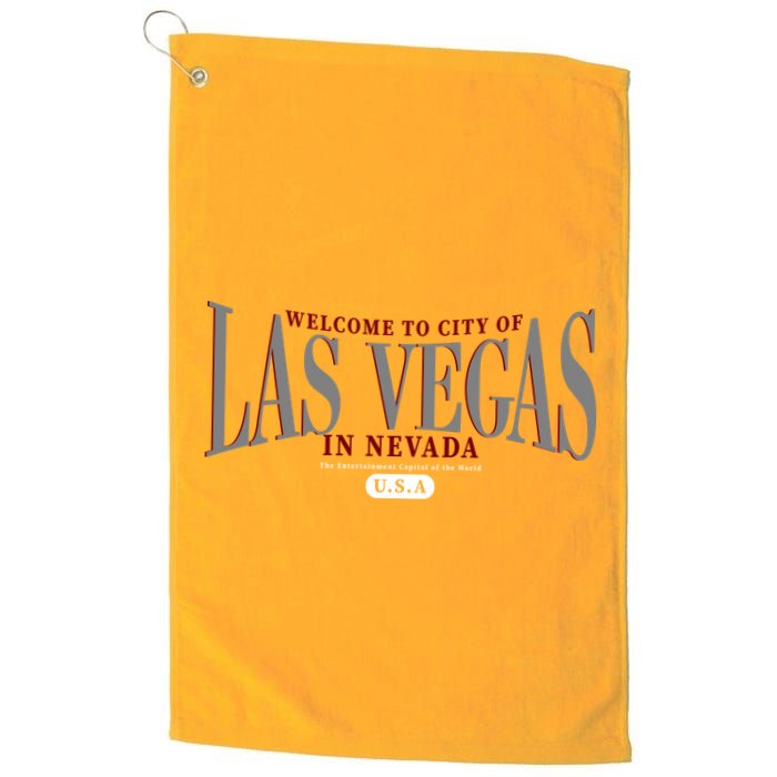 Welcome to the city of Las Vegas in Nevada Golf Towel