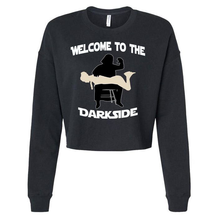 Welcome To The Dark Side Cropped Pullover Crew
