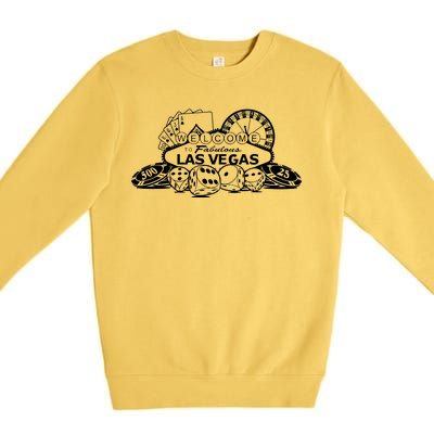 Welcome To The Fabulous Las Vegas Logo Premium Crewneck Sweatshirt