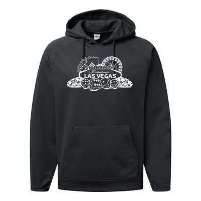 Welcome To The Fabulous Las Vegas Logo Performance Fleece Hoodie