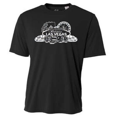 Welcome To The Fabulous Las Vegas Logo Cooling Performance Crew T-Shirt