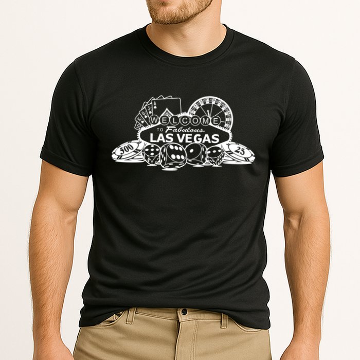 Welcome To The Fabulous Las Vegas Logo Cooling Performance Crew T-Shirt