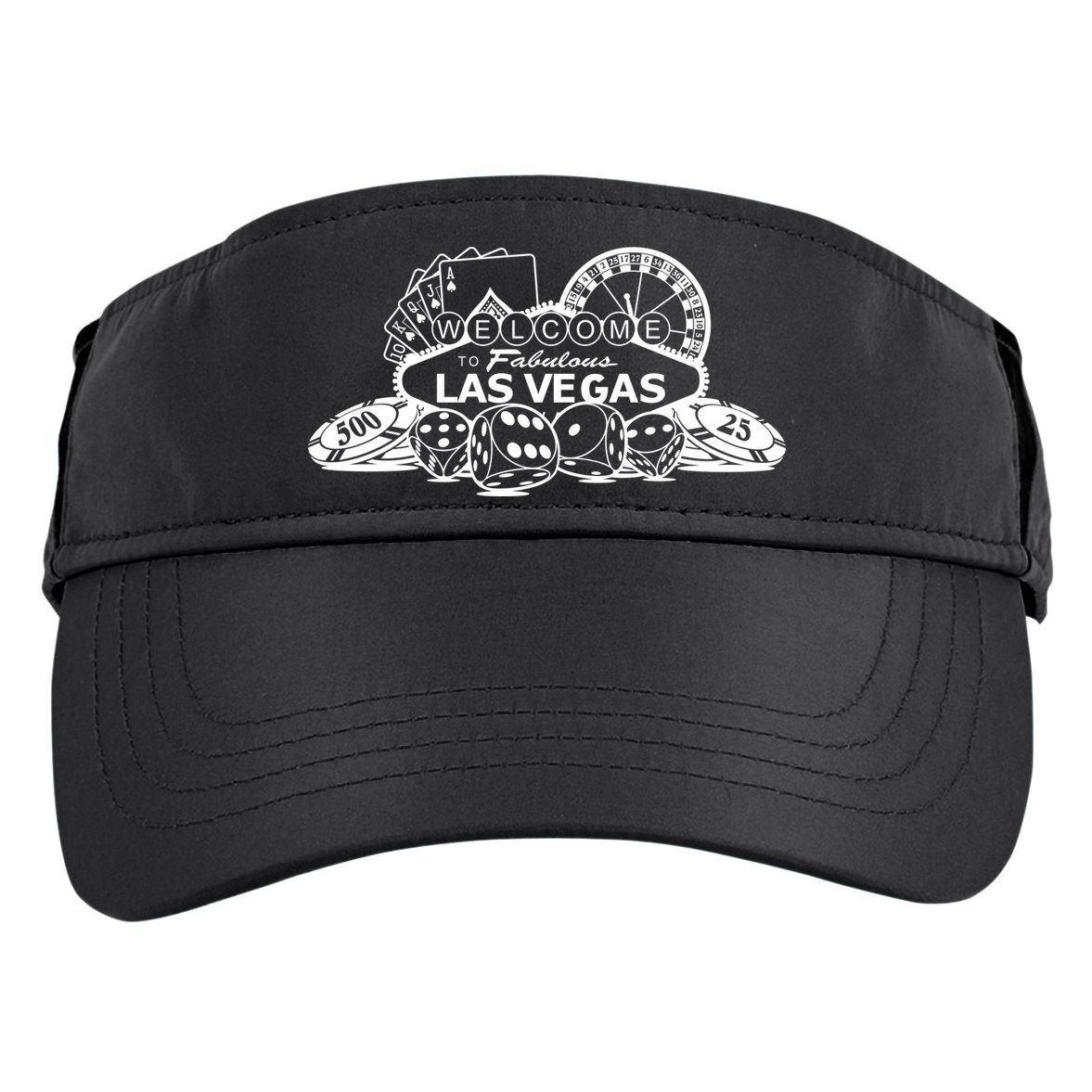 Welcome To The Fabulous Las Vegas Logo Adult Drive Performance Visor