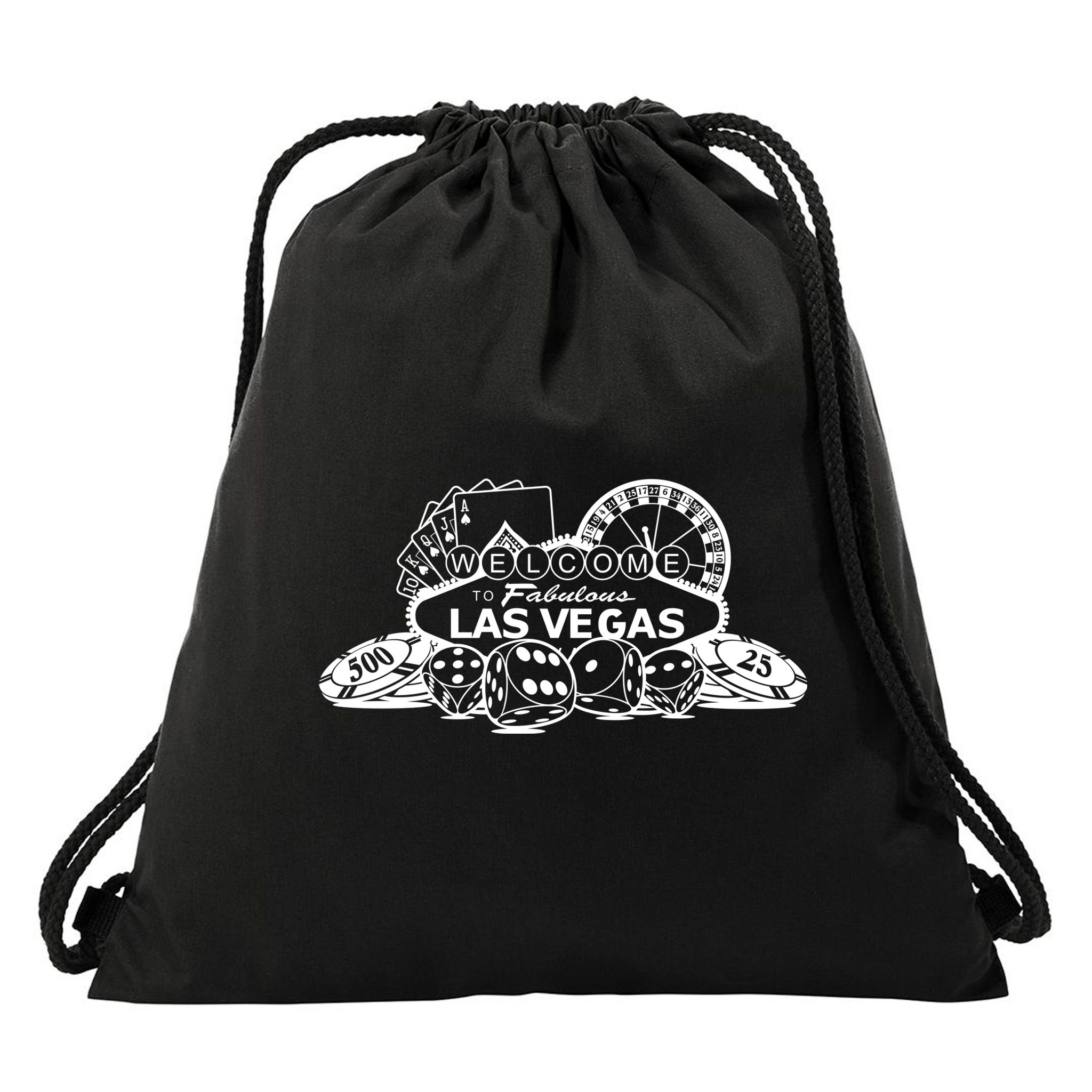Welcome To The Fabulous Las Vegas Logo Drawstring Bag