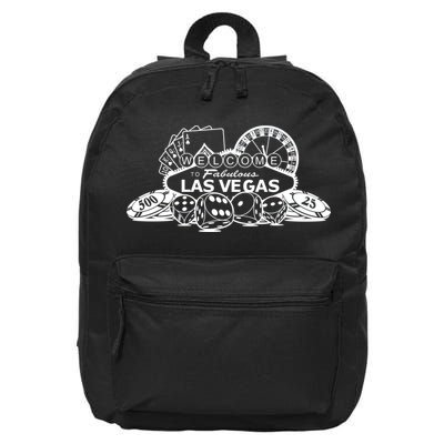 Welcome To The Fabulous Las Vegas Logo 16 in Basic Backpack