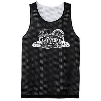 Welcome To The Fabulous Las Vegas Logo Mesh Reversible Basketball Jersey Tank