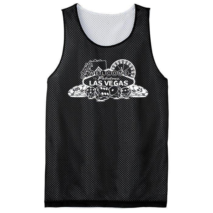 Welcome To The Fabulous Las Vegas Logo Mesh Reversible Basketball Jersey Tank